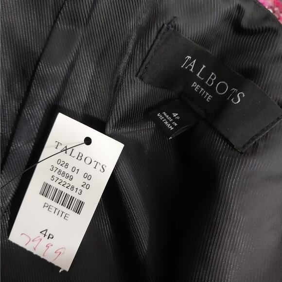 NWOT! TALBOTS! STUNNING RED, ORANGE, BROWN, BLK & CREAM WOOL+ SKIRT SUIT! SZ 4P - Picture 7 of 15